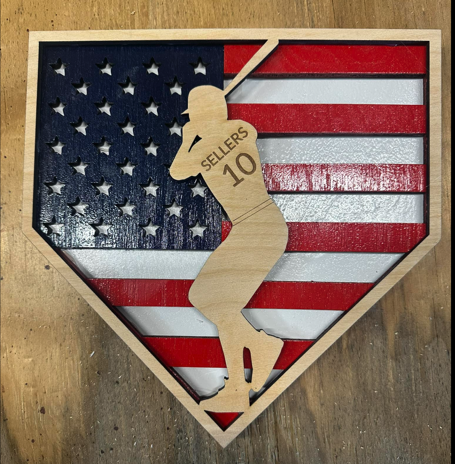 Rustic Baseball Home Plate